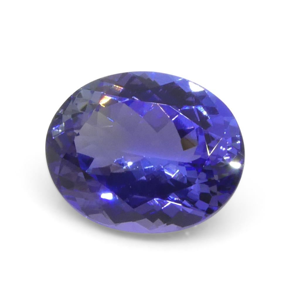 4.56ct Oval Violet Blue Tanzanite from Tanzania For Sale 8