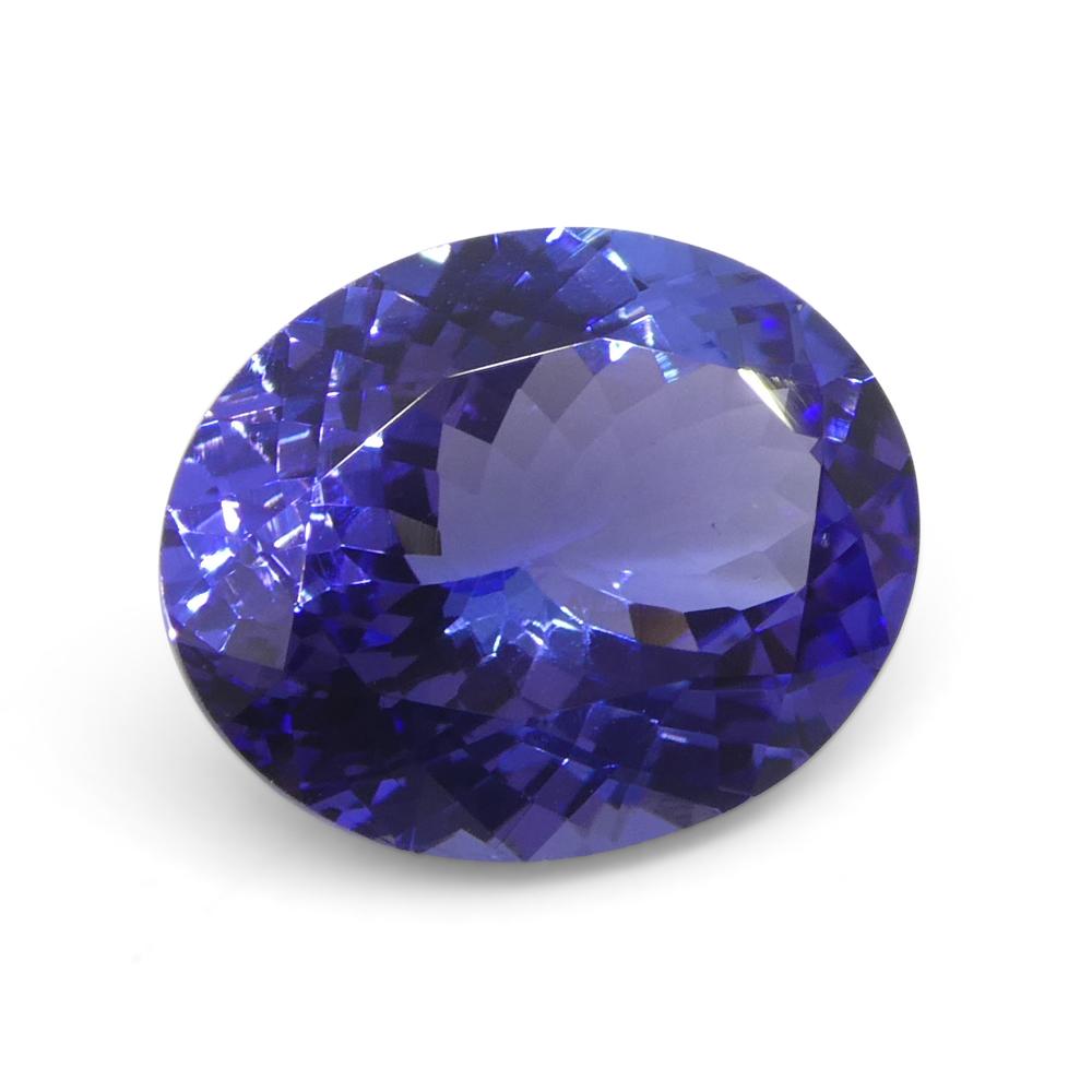 Women's or Men's 4.56ct Oval Violet Blue Tanzanite from Tanzania For Sale