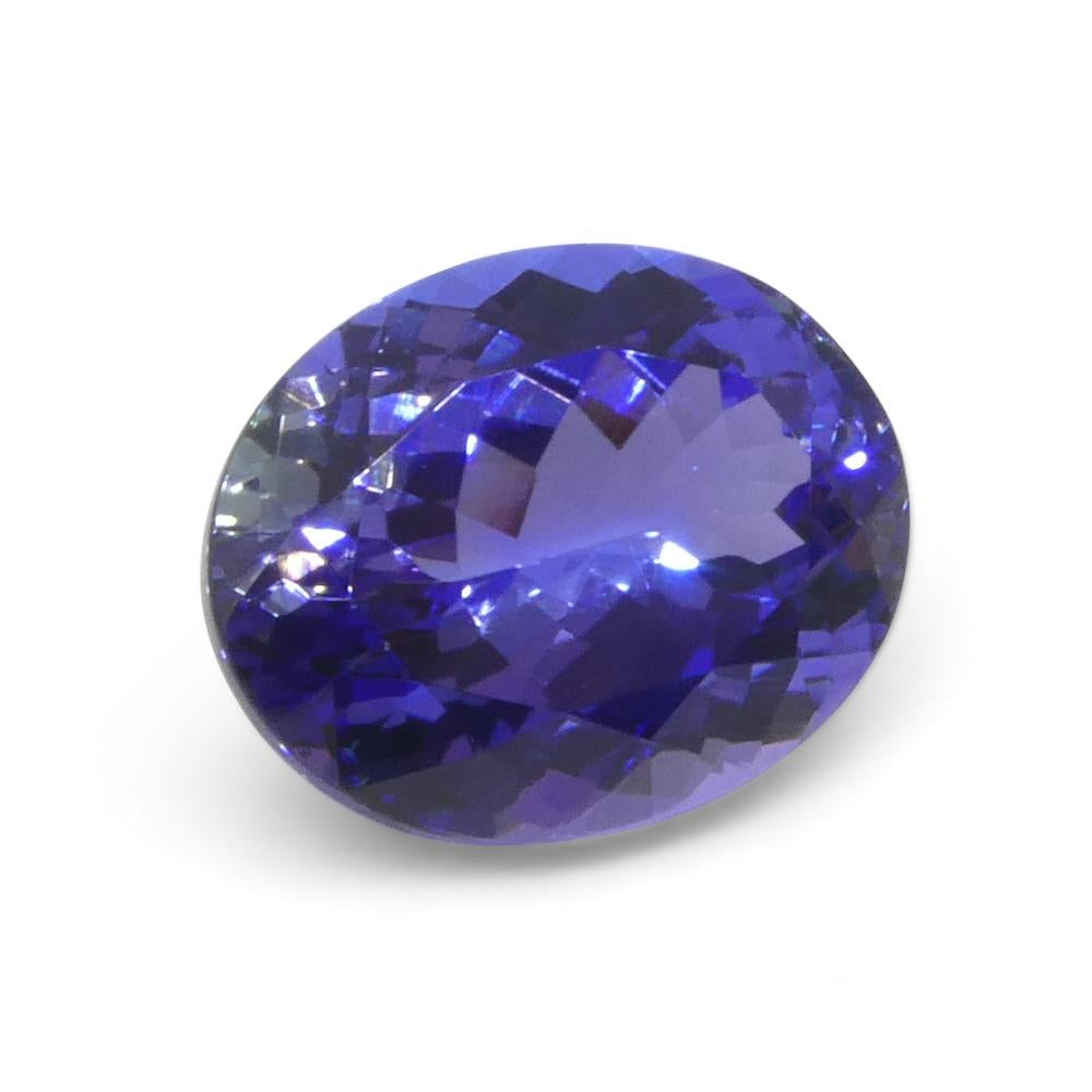 Women's or Men's 4.56ct Oval Violet Blue Tanzanite from Tanzania For Sale