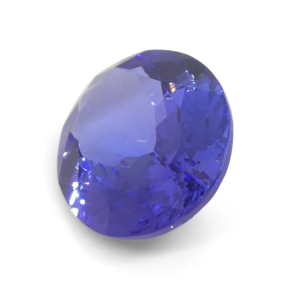 4.56ct Oval Violet Blue Tanzanite from Tanzania For Sale 2