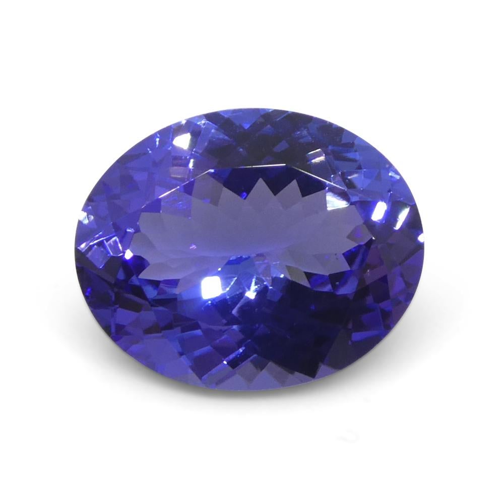 4.56ct Oval Violet Blue Tanzanite from Tanzania For Sale 3