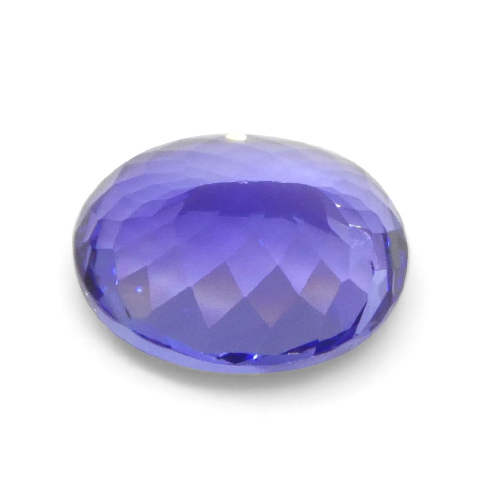 4.56ct Oval Violet Blue Tanzanite from Tanzania For Sale 3