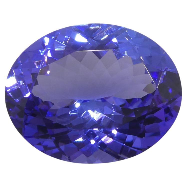 4.56ct Oval Violet Blue Tanzanite from Tanzania