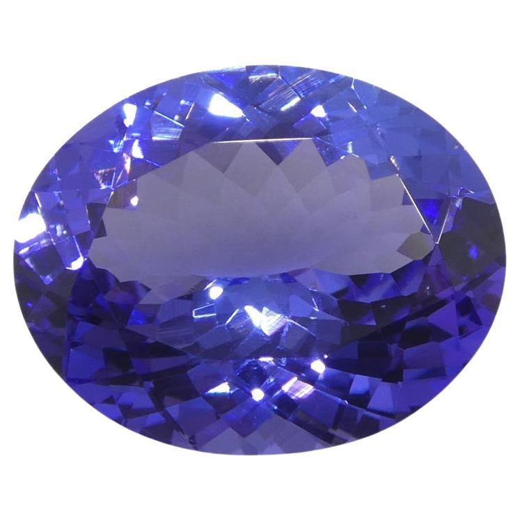 4.56ct Oval Violet Blue Tanzanite from Tanzania For Sale