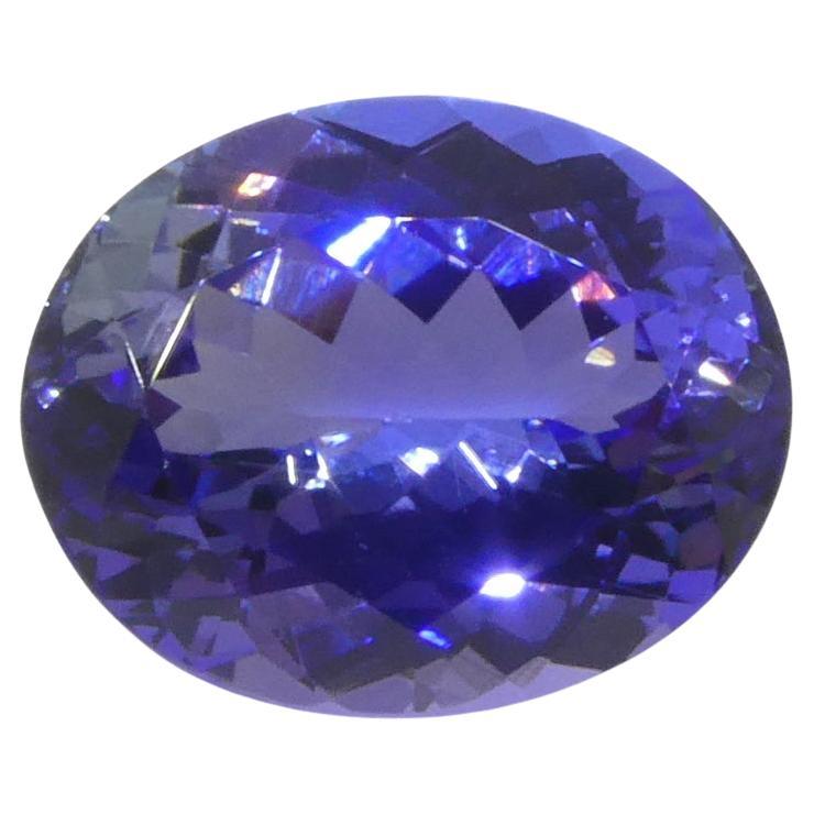 4.56ct Oval Violet Blue Tanzanite from Tanzania For Sale