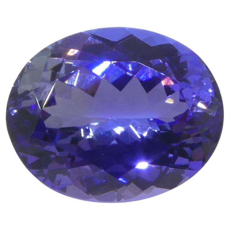 Tanzanite ovale bleu violet de 4.56 carats provenant de Tanzanie