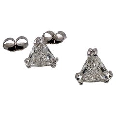 4.56ct Trillion diamond studs GIA certified diamonds