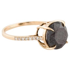 4.57ct Round Brilliant Diamond Engagement Ring - 14K Gold - Size 6.75 - Luxury