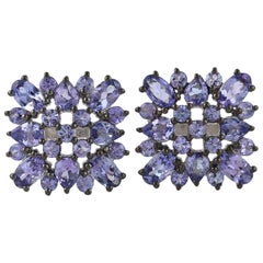 4.58 Carat Tanzanite Stud Earrings