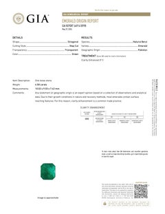 4.58 carats GIA Certified Swat Green Emerald - Natural Emerald Loose Gemstone