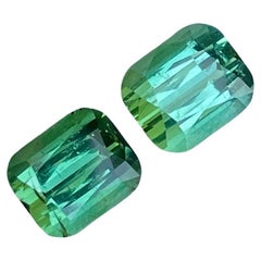 4.58 Carats Natural Tourmaline Stone Pair Cushion Cut Afghan Gemstone