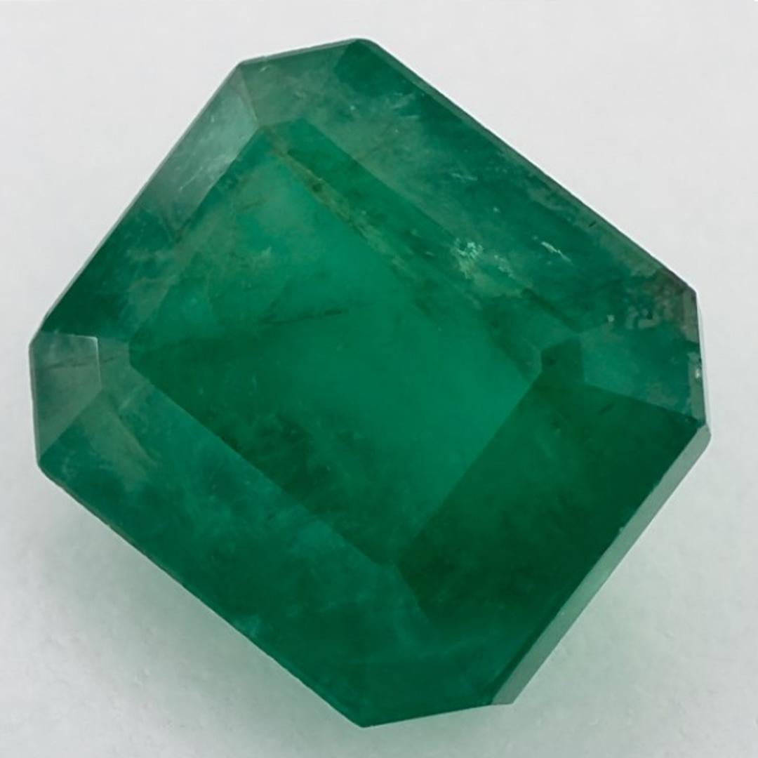 4.58 Ct Emerald Octagon Cut Loose Gemstone In New Condition For Sale In Fort Lee, NJ