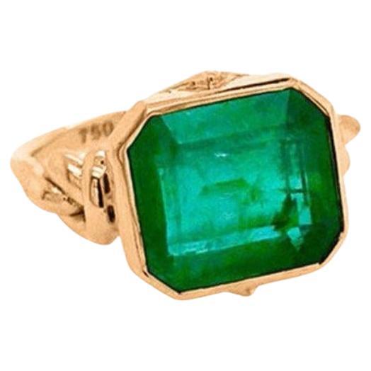 4.58ct Zambian Emerald Ring in 18ct Gold