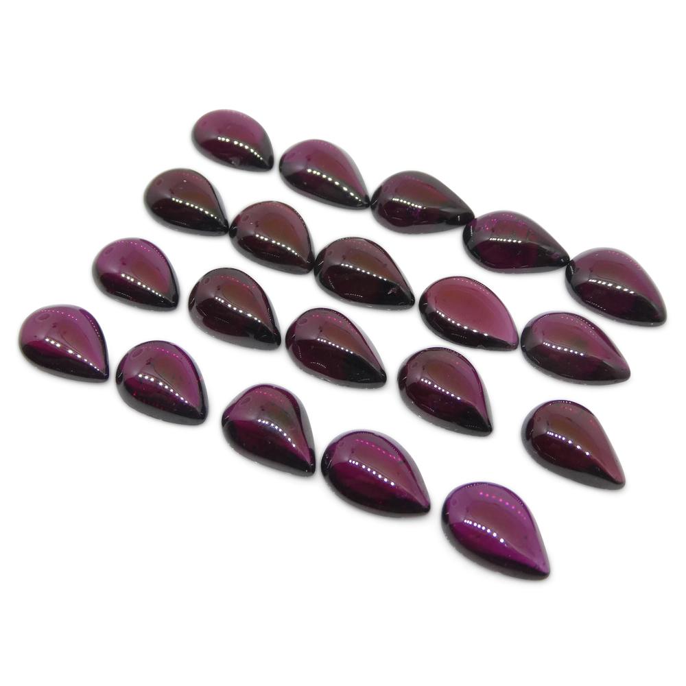 45.96ct Pyrope-Almandine Pear Cabochon Purple Rhodolite Garnet from Mozambique W For Sale 2