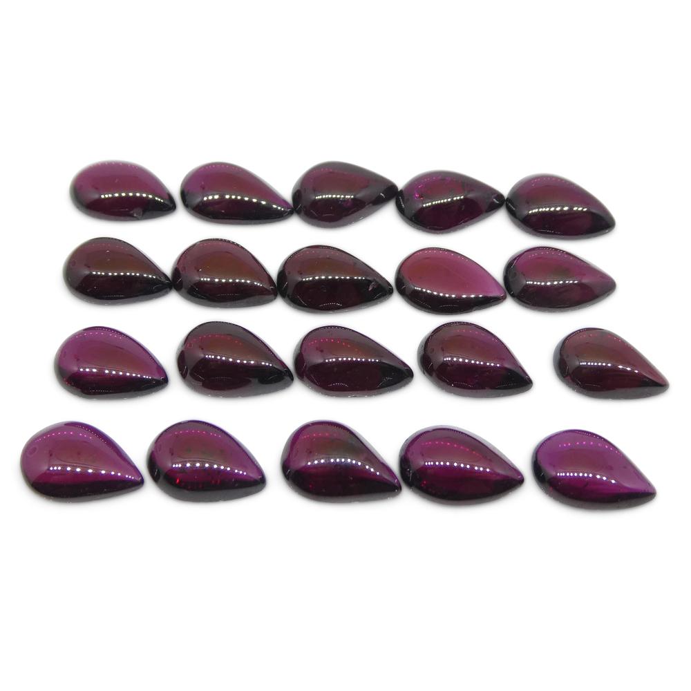 45.96ct Pyrope-Almandine Pear Cabochon Purple Rhodolite Garnet from Mozambique W For Sale 3