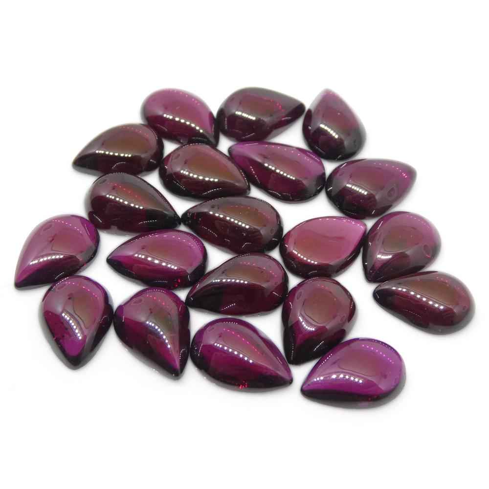 45.96ct Pyrope-Almandine Pear Cabochon Purple Rhodolite Garnet from Mozambique W For Sale 4