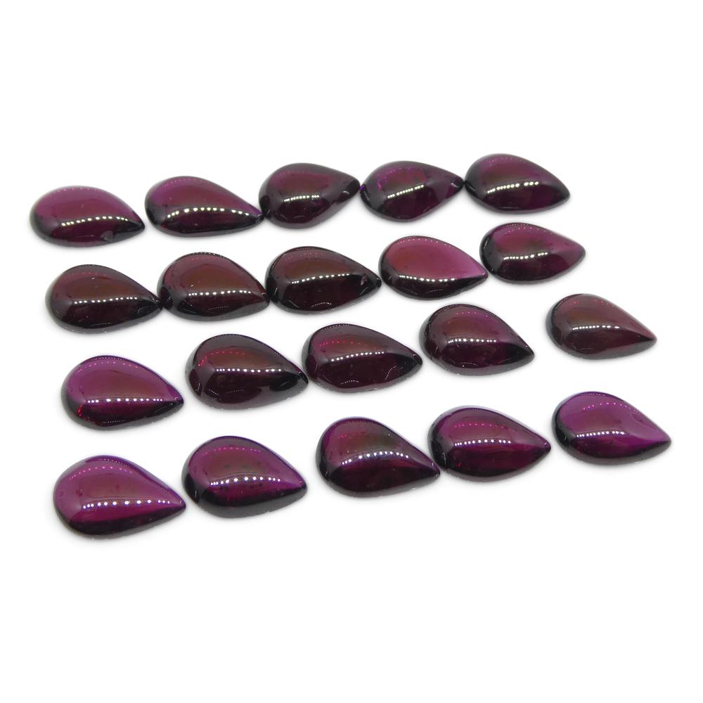 Women's or Men's 45.96ct Pyrope-Almandine Pear Cabochon Purple Rhodolite Garnet from Mozambique W For Sale