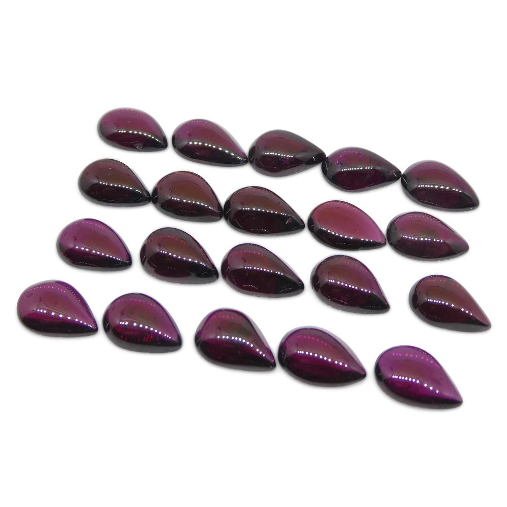 45.96ct Pyrope-Almandine Pear Cabochon Purple Rhodolite Garnet from Mozambique W For Sale 1