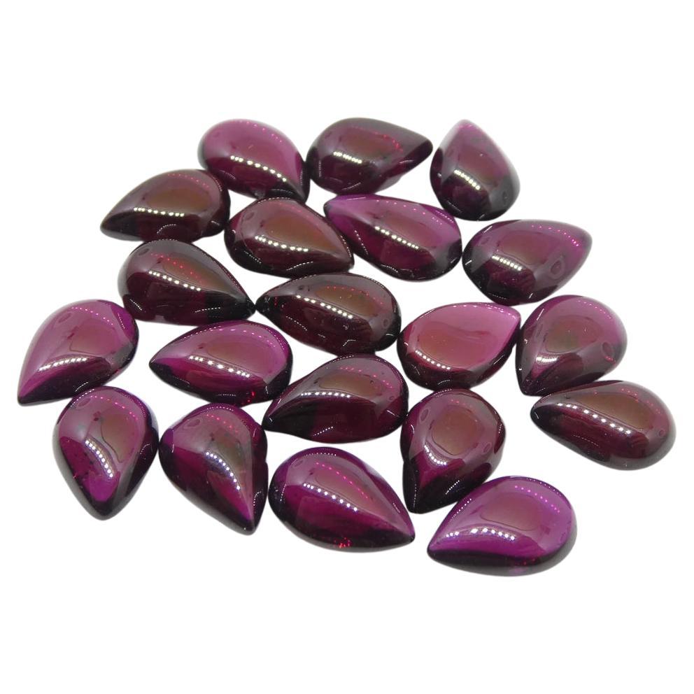 45.96ct Pyrope-Almandine Pear Cabochon Purple Rhodolite Garnet from Mozambique W For Sale
