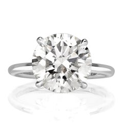 4.59ct Round Brilliant Cut Lab Grown Diamond Engagement Ring