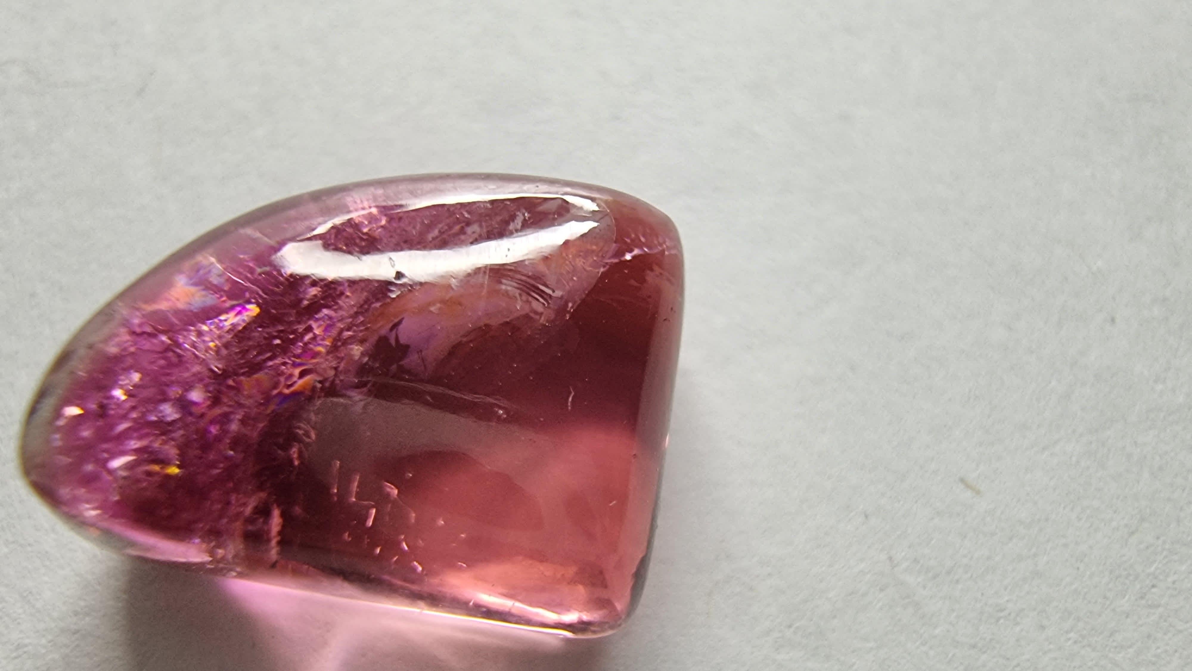 Artista 4.5ct Gemma cabochon personalizzata di tormalina rosa in vendita
