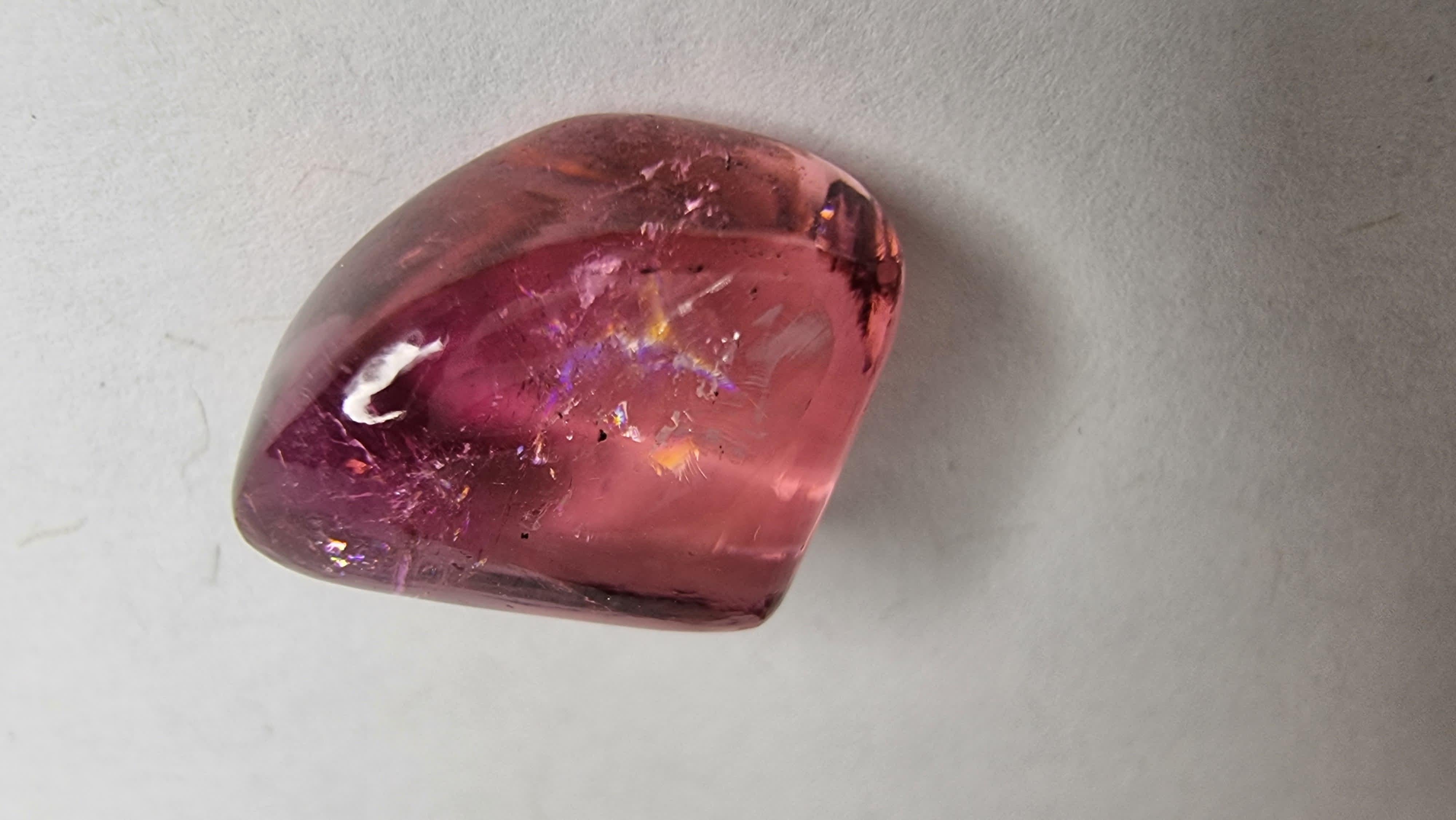 4.5ct Gemma cabochon personalizzata di tormalina rosa In condizioni Nuovo in vendita a Lanham, MD