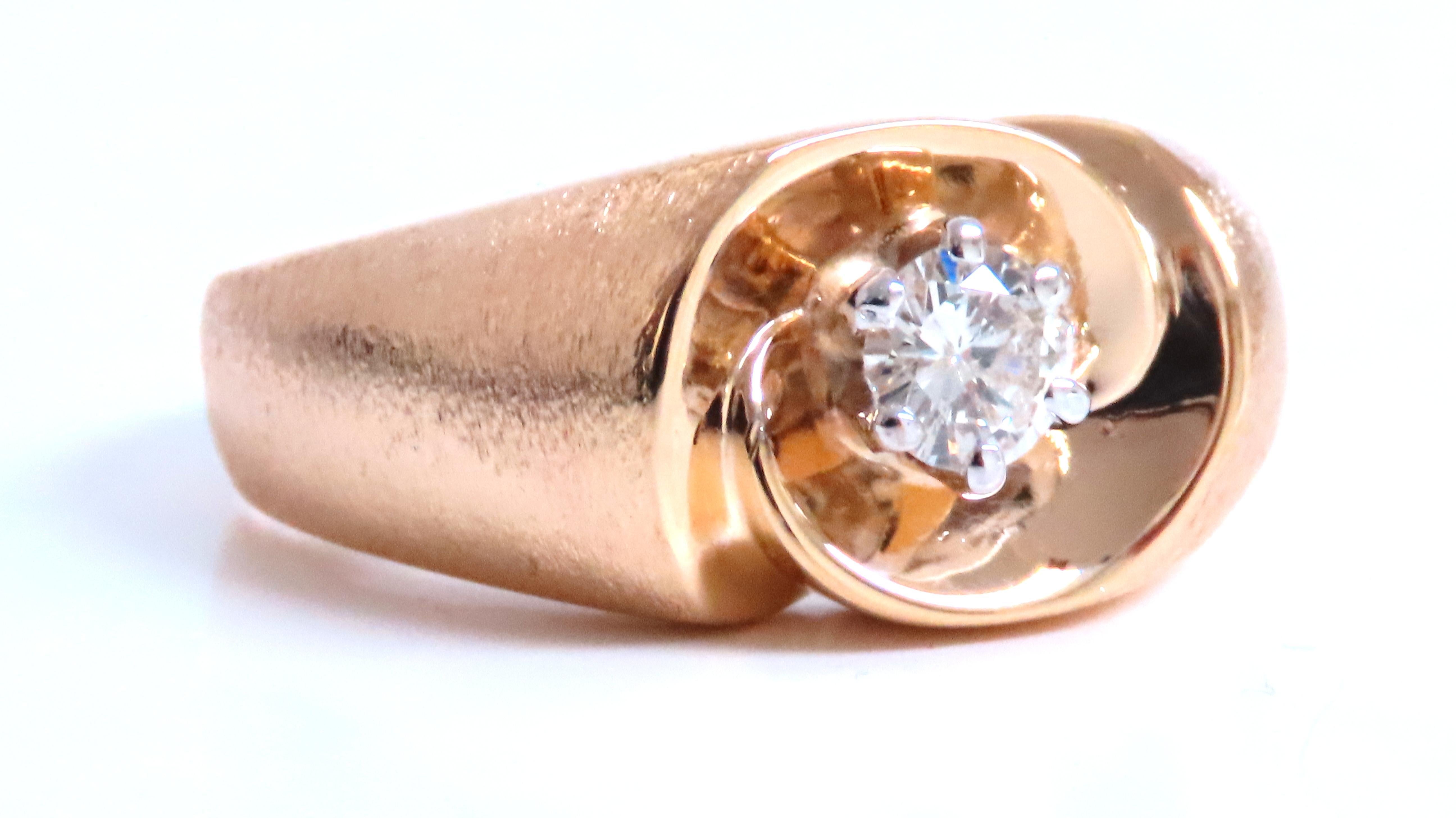 .45 Karat natürlicher Diamant Herren Ring mit hellem Wirbel 14kt Gold 21441 (Moderne) im Angebot