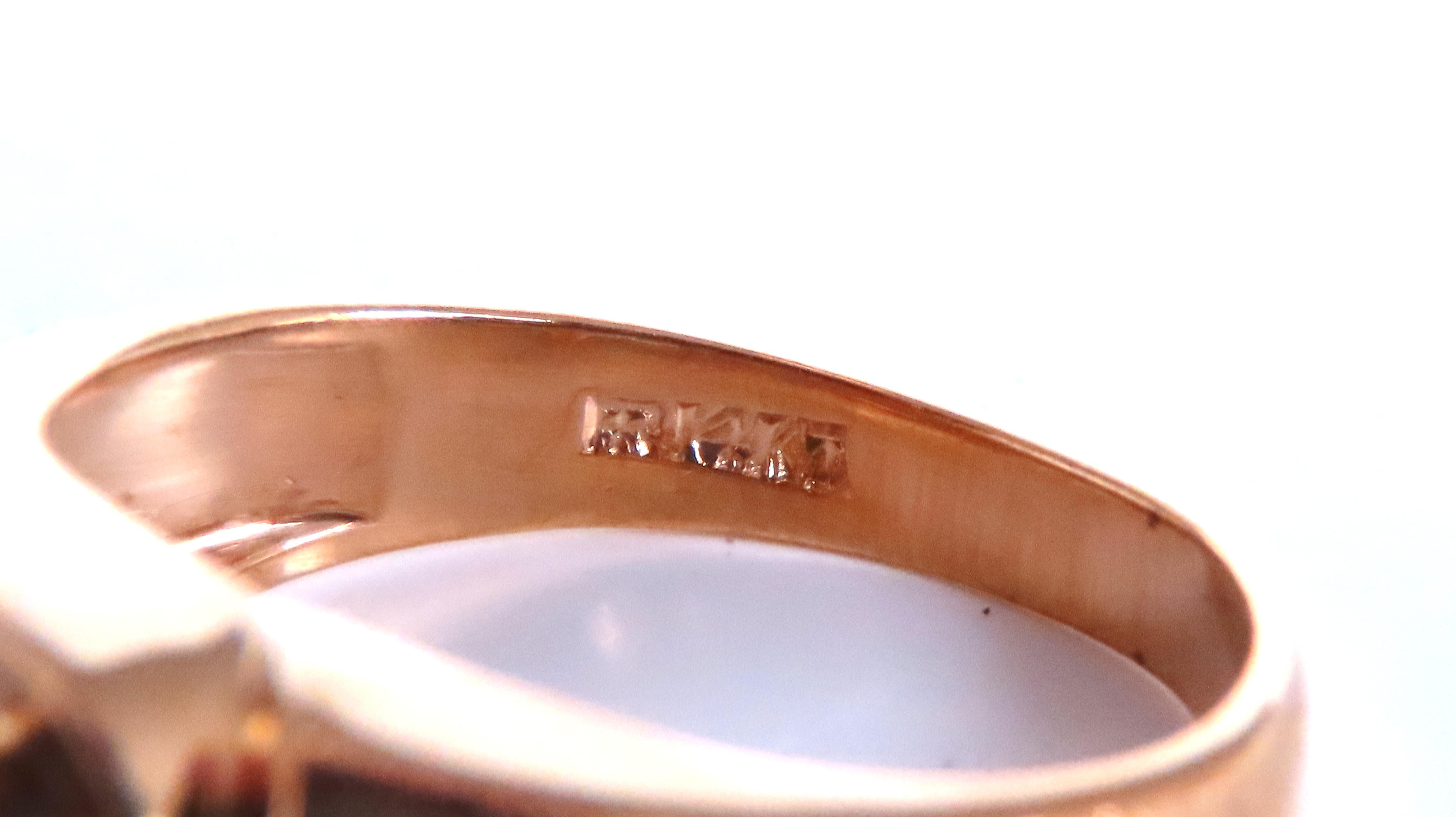 .45 Karat natürlicher Diamant Herren Ring mit hellem Wirbel 14kt Gold 21441 im Zustand „Neu“ im Angebot in New York, NY