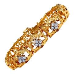 Bracelet en diamants naturels de 0,45 ct, monture Art déco édouardienne en or 14 carats*