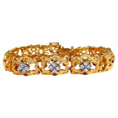 .45ct Natural Diamonds Bracelet 14kt Edwardian Deco Frame