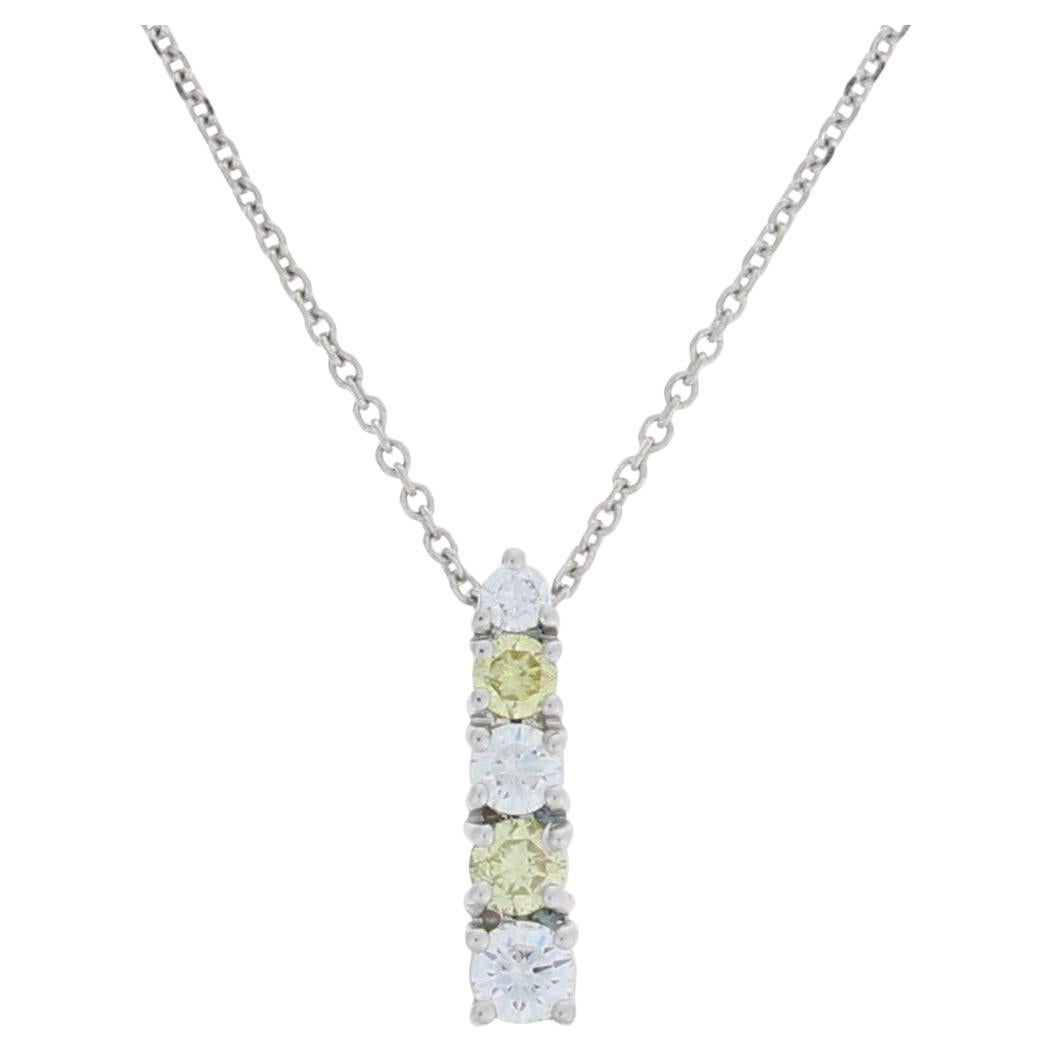 .45ctw Round Brilliant Diamond Pendant Necklace, 14k Gold Graduated Journey