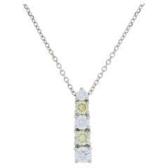 .45ctw Round Brilliant Diamond Pendant Necklace, 14k Gold Graduated Journey