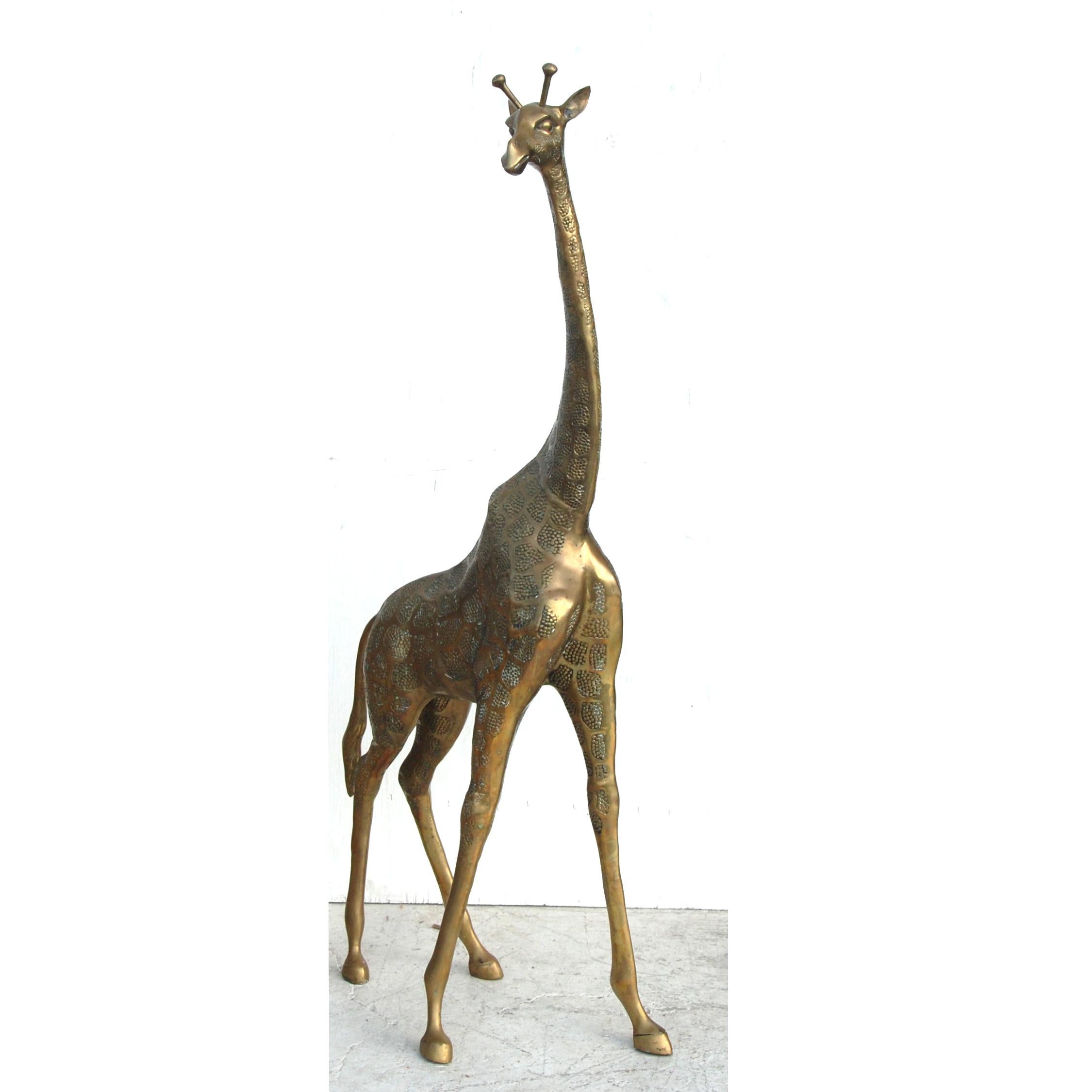 Hollywood Regency Brass Giraffe