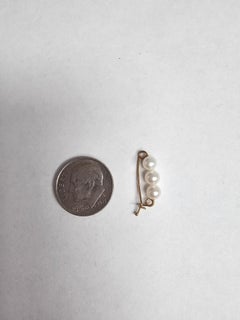 4.5mm Three Cultured Pearl Shortener Clasp  14k Yellow Gold  Pearl Enhancer