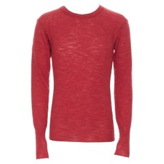45R Pullover mit langen Ärmeln aus 100 % Wolle in Rot Gr. 3 M