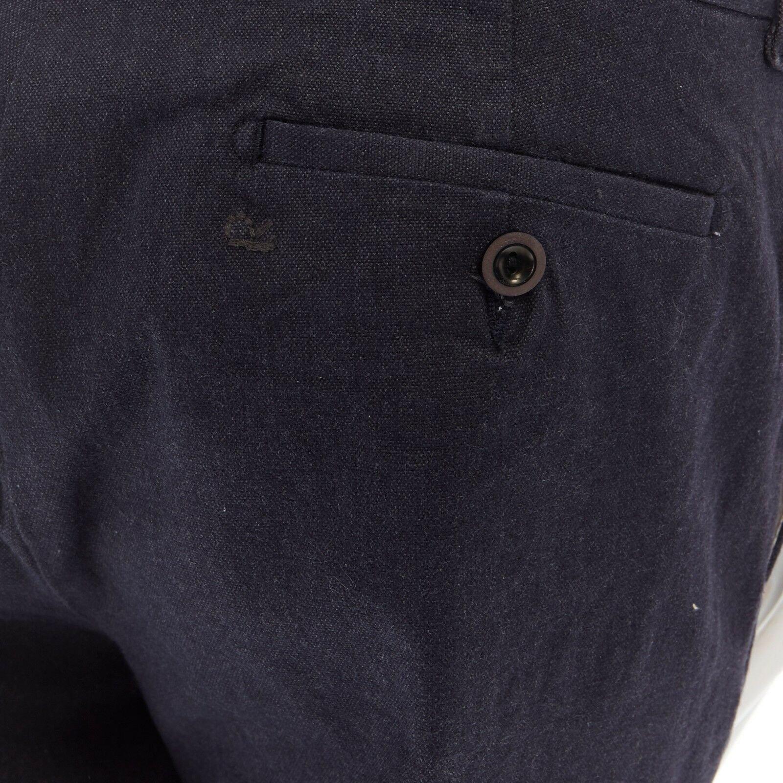 45R 45RPM dark grey stiff cotton blend slim fit pants JP2 For Sale 1