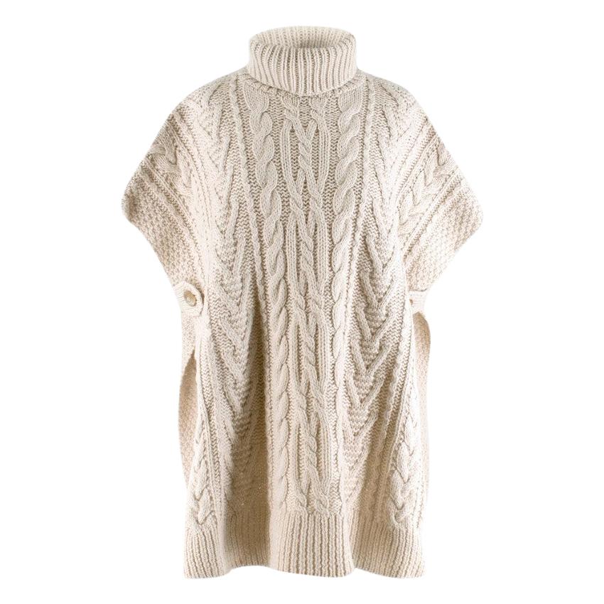 cable knit cape