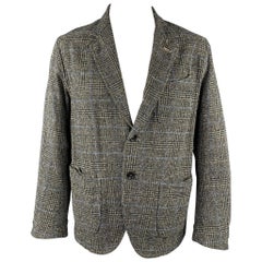 45rpm Size L Grey Glenplaid Cotton Notch Lapel Sport Coat