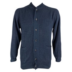 45rpm Size L Indigo Knitted Cotton Buttoned Jacket