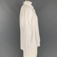 45rpm Size L White Linen Button Up Long Sleeve Shirt