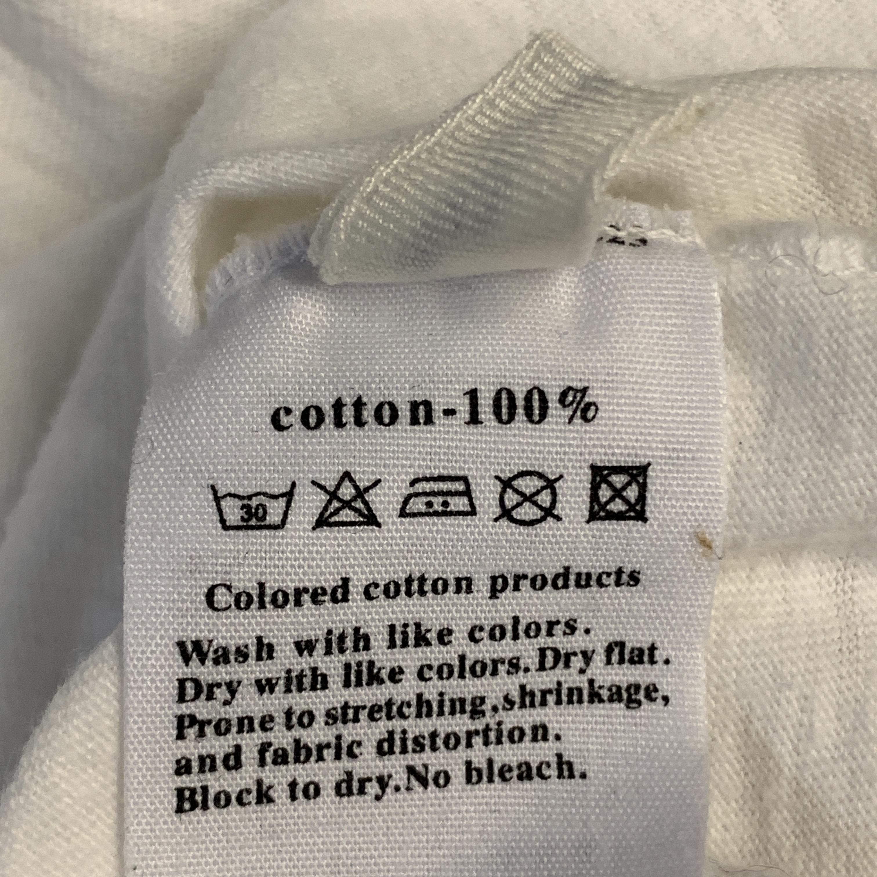 45rpm Size M White Anchor Crest Vintage Effect Cotton Crew-Neck T-shirt 2