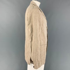45rpm Size XL Khaki Linen Notch Lapel Sport Coat