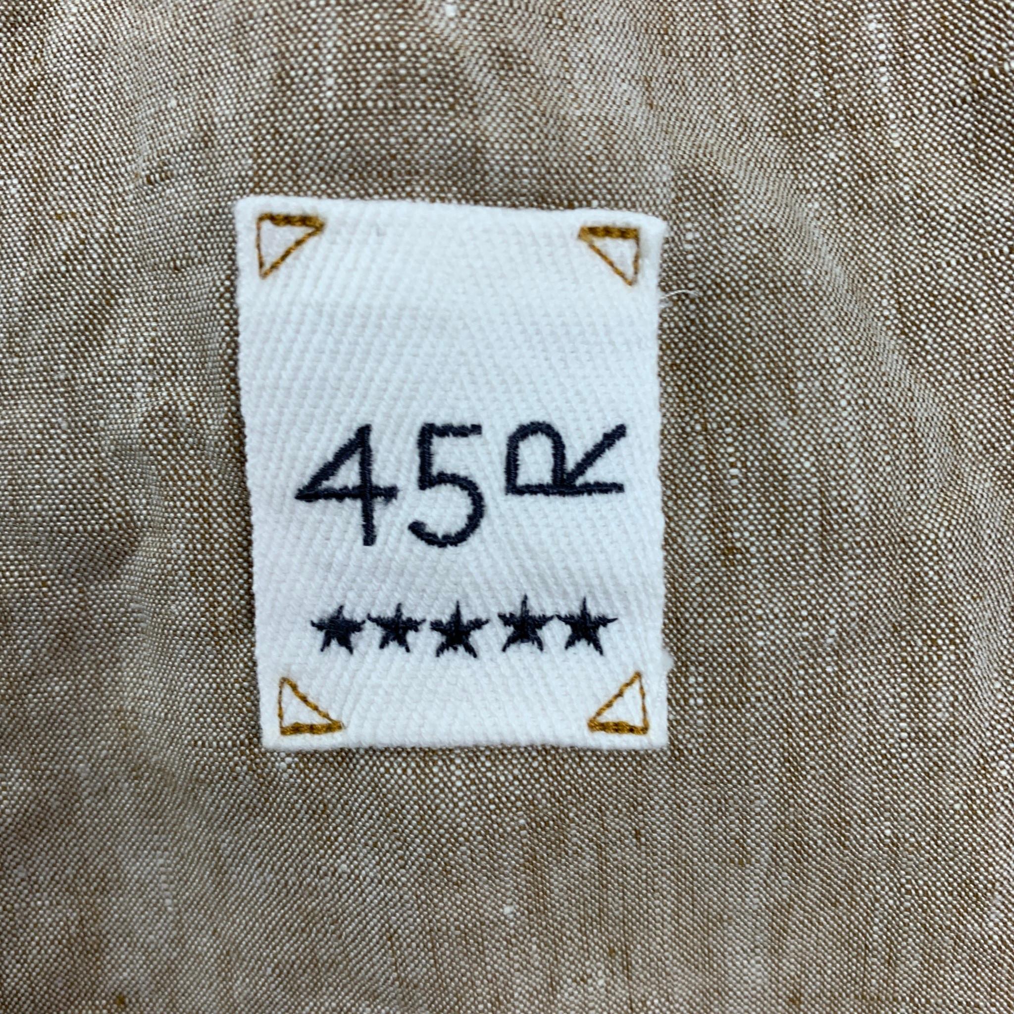 45rpm Size XL Khaki Linen Notch Lapel Sport Coat 1