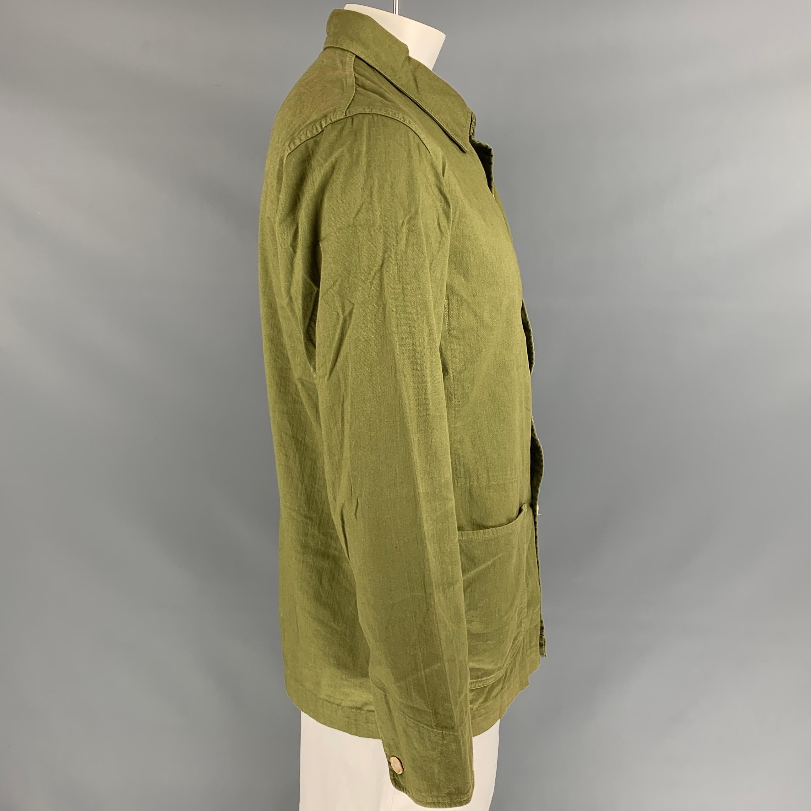 Brown 45rpm Size XL Olive Cotton Patch Pockets Marine Jacket