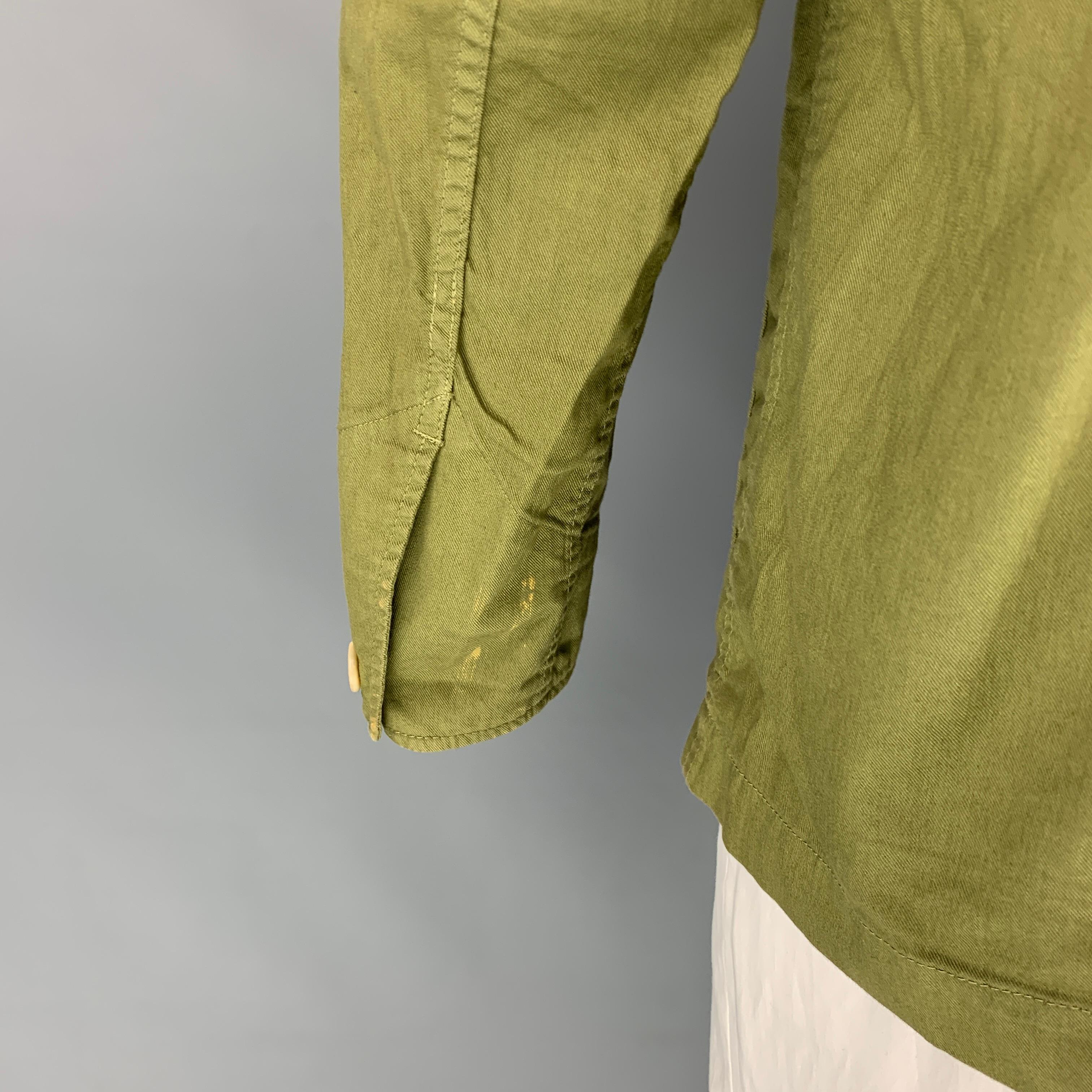Men's 45rpm Size XL Olive Cotton Patch Pockets Marine Jacket