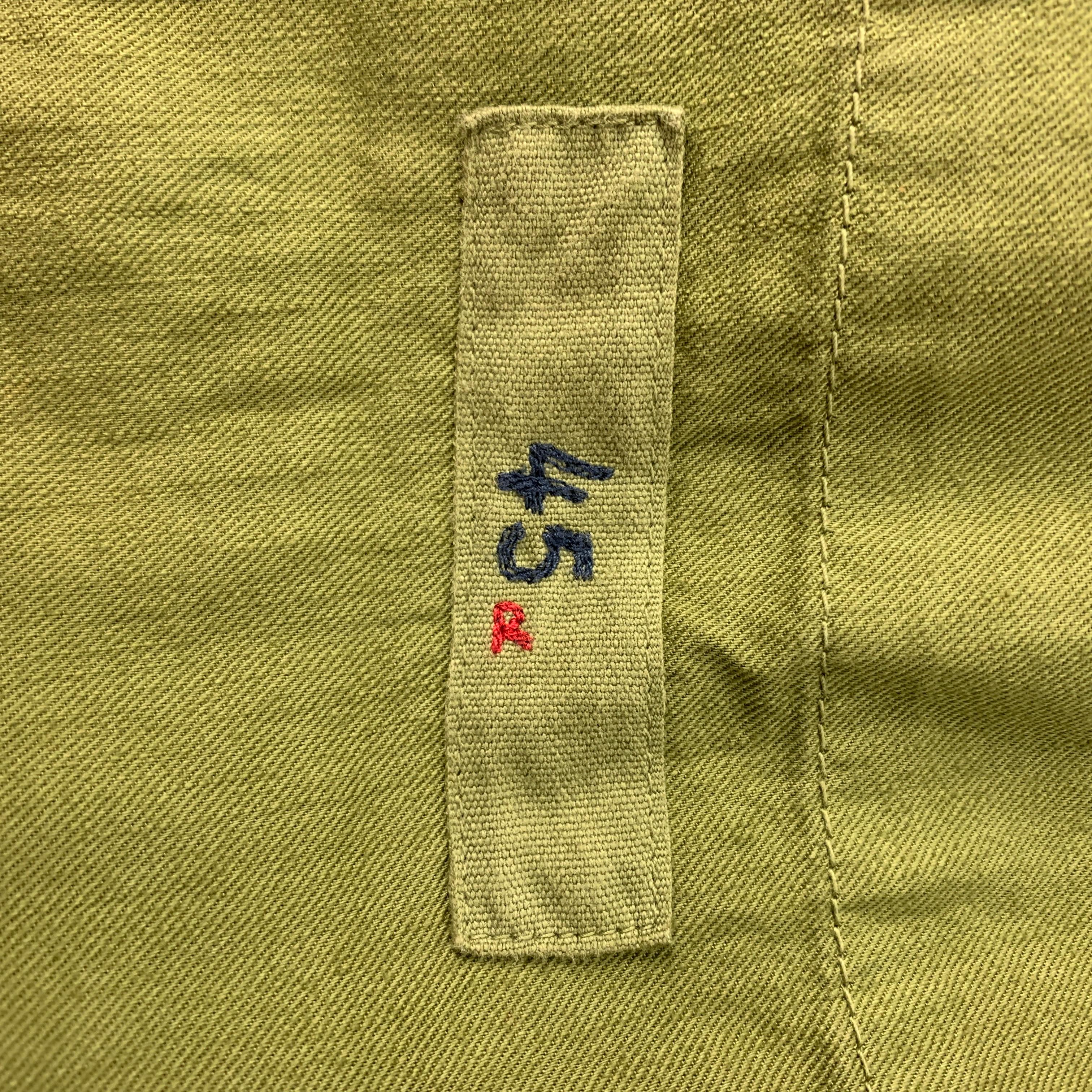 45rpm Size XL Olive Cotton Patch Pockets Marine Jacket 3