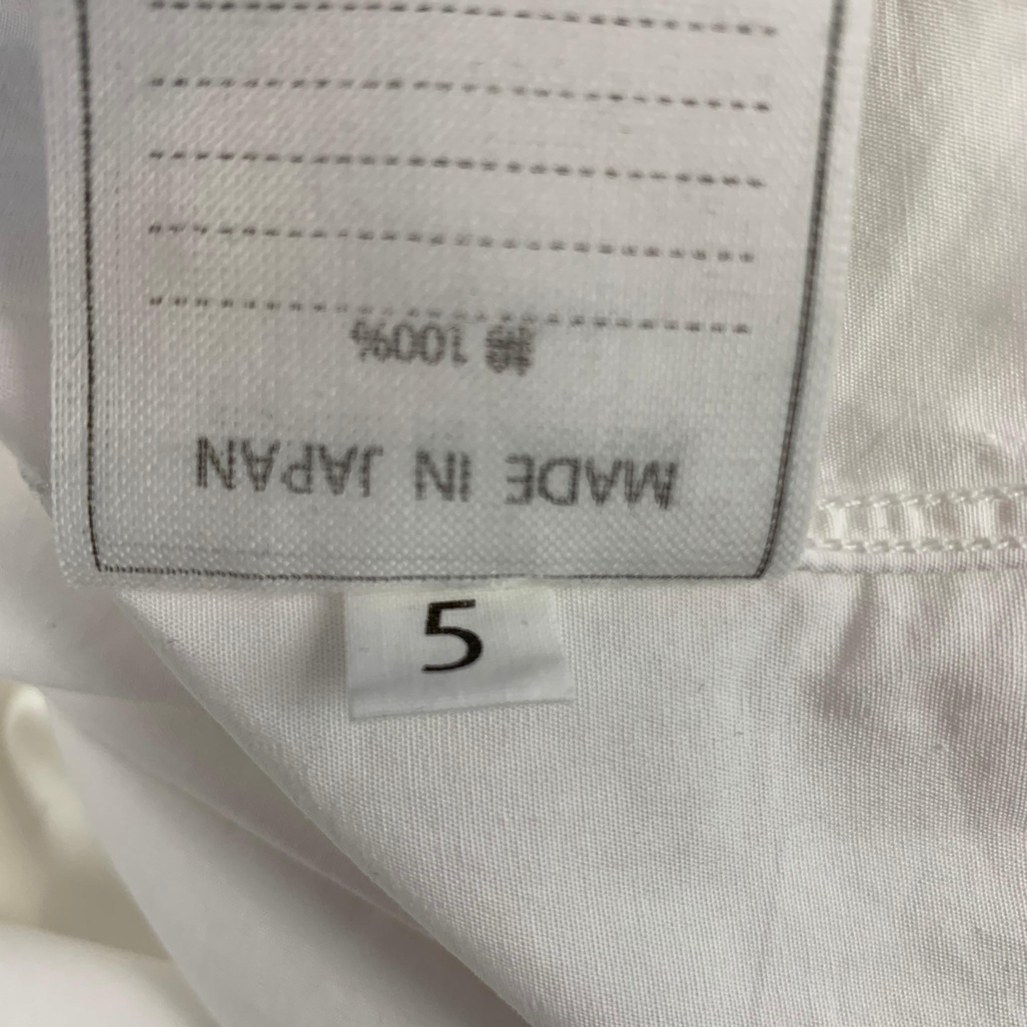 Men's 45rpm Size XL White Cotton Button Down Long Sleeve Shirt