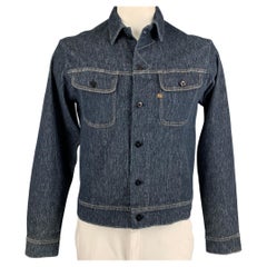 45rpm Size XXL Indigo Contrast Stitch Cotton Trucker Jacket