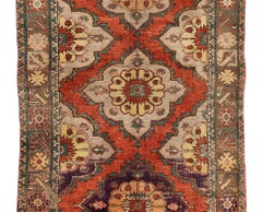 Alfombra de Anatolia Vintage anudada a mano de 4,5 x 12 pies. Alfombra de pasillo estilo tribal