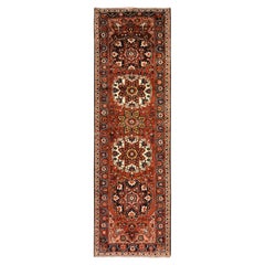 4'5"x14'7" Red Vintage Persian Bahktiar 100% Wool Hand Knotted XL Runner Rug